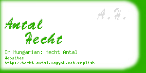 antal hecht business card